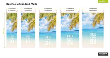 Vitamin Sea Palm Extartiqe Duschrollo - Duschvorhang Tolle Verarbeitung Made in Germany